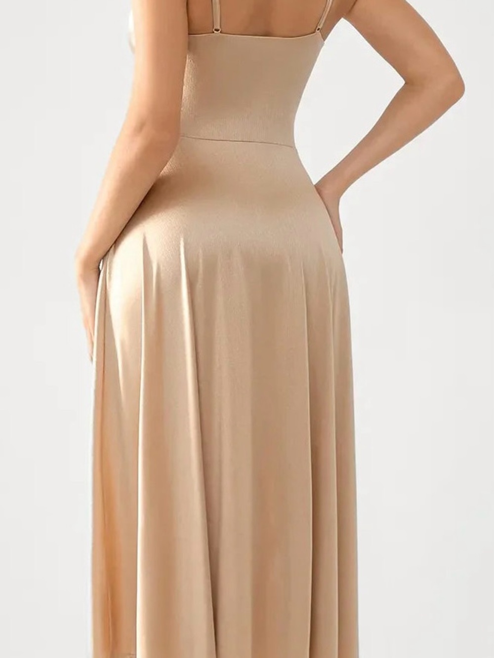 Shapewear Strappy Cowl Neck Fit
& Flare Midi Dress - Picture 3 of 10